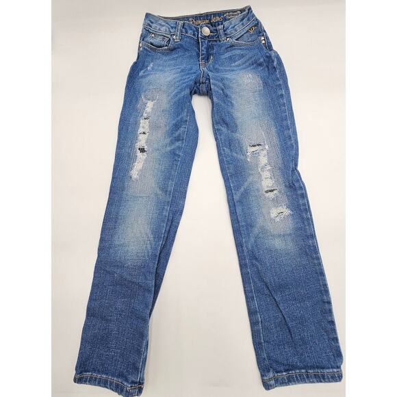 4 Pair Justice Girl's Size 8 Jeans/Jeggings - Picture 2 of 16